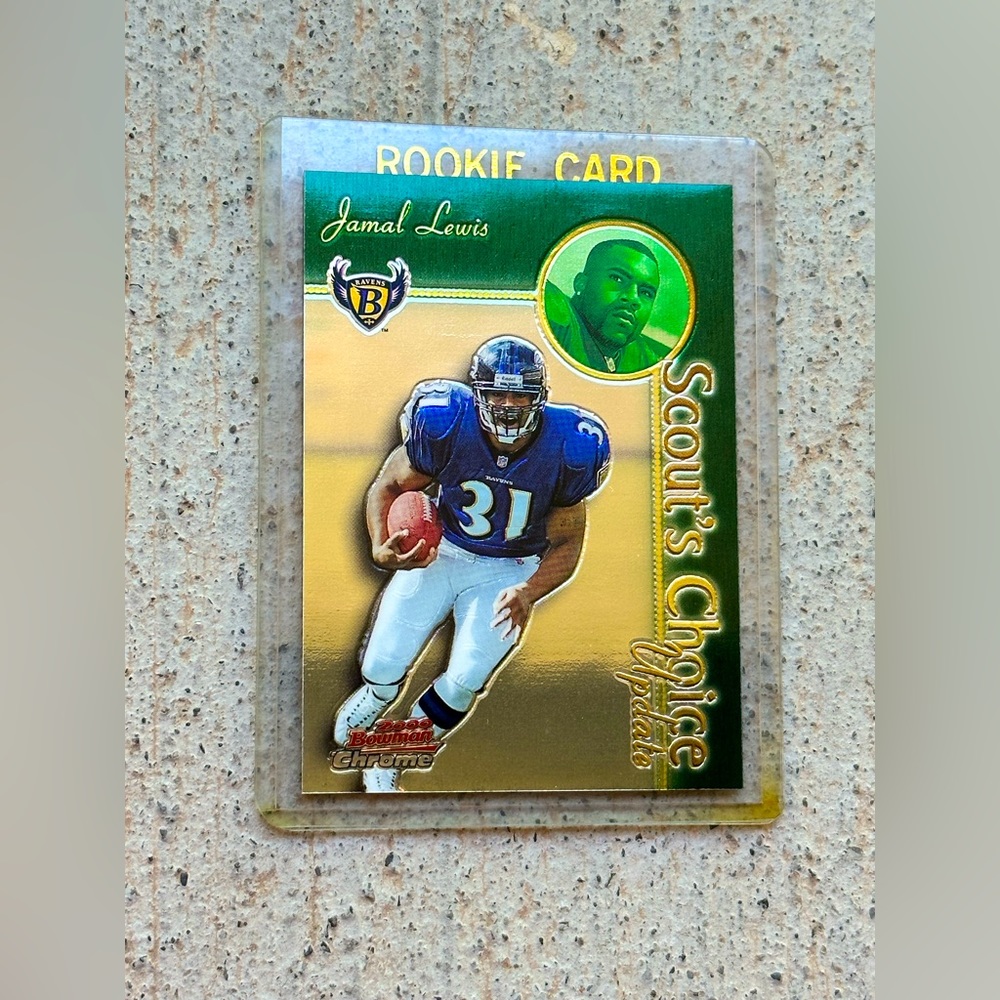 2000 Bowman Chrome Jamal Lewis Rookie Card Scout's Choice Update Ravens RC NM